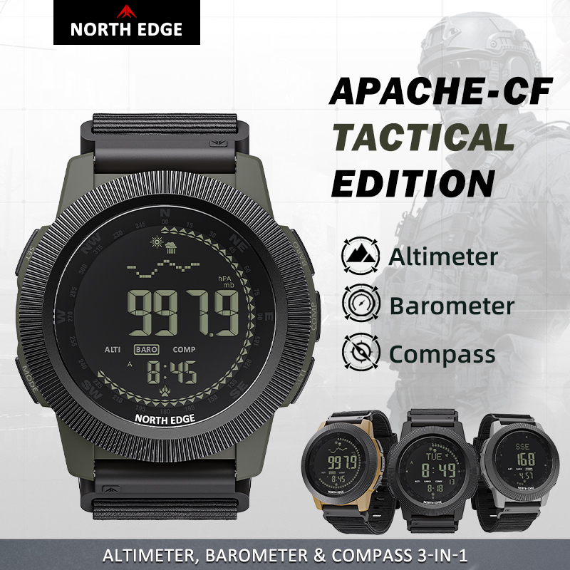 Altimeter Compass Watch - ساعة رقمية للرجال من نورث إيدج،
