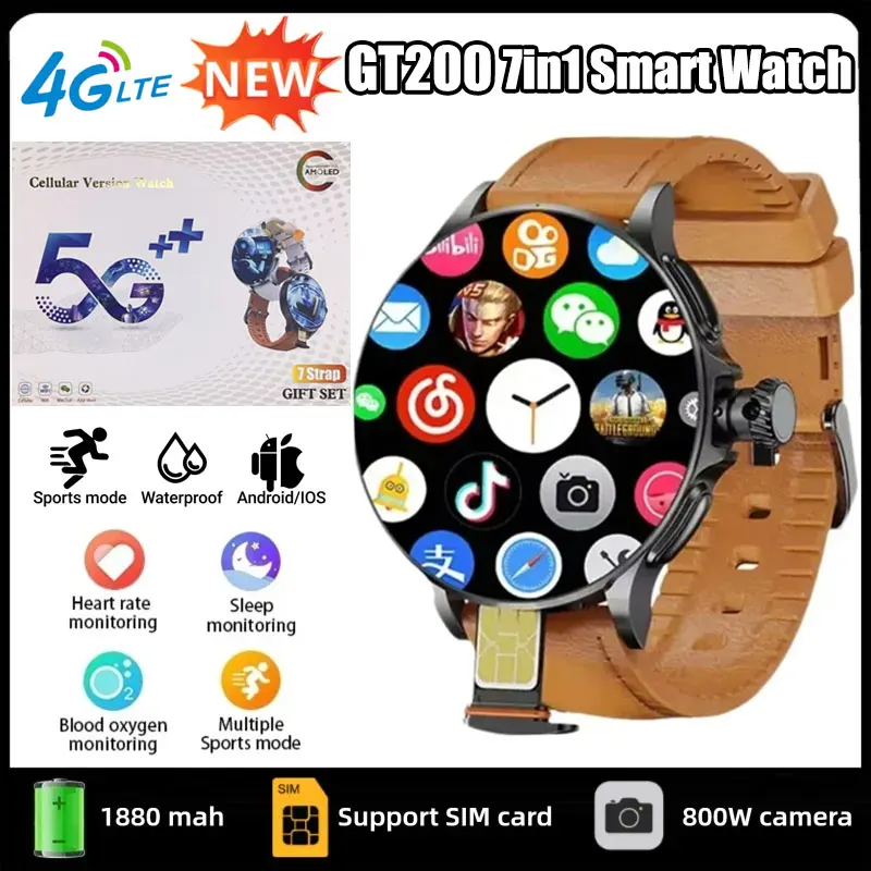 Smartwatch Watches For Women With Gps - ساعة GT200 الذكية بتقنية 5G، بشاشة