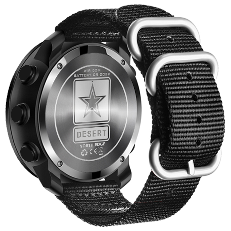 NORTH EDGE الصحراء الرجال ساعة - مراجعة Altimeter Compass Watch وسعره