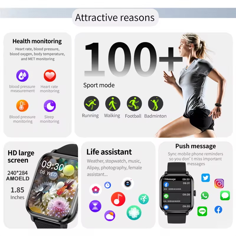 ساعة ذكية رياضية فاخرة جديدة ل - مراجعة Smartwatch Watches For Women With Gps وسعره