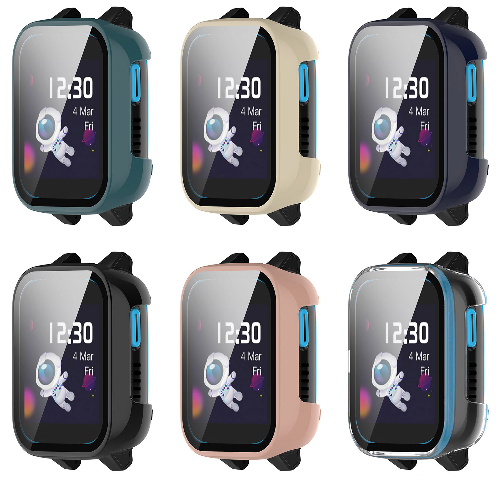 حافة صلبة قذيفة الزجاج حامي ال - مراجعة Smartwatch Watches For Kids وسعره