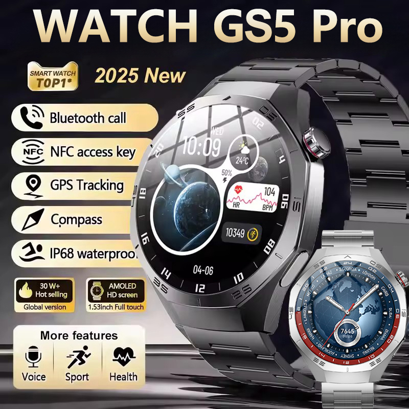 ساعة ذكية رياضية أصلية GS5 Pro - مراجعة Smartwatch Watches For Women With Gps وسعره