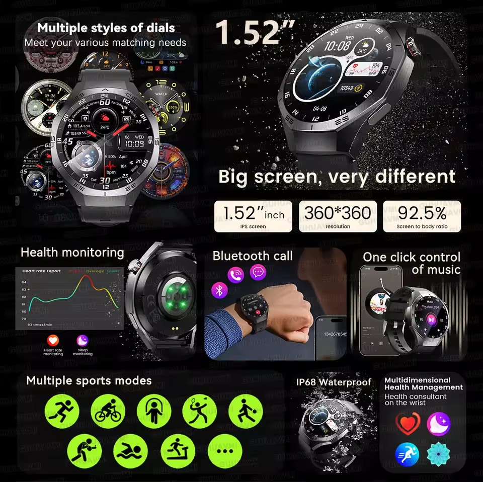 ساعة ذكية رياضية أصلية GS5 Pro - مراجعة Smartwatch Watches For Women With Gps وسعره