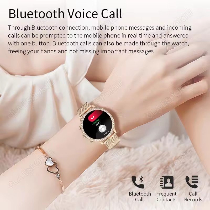 ساعة ذكية أنيقة للسيدات، تدعم  - مراجعة Watches Ladies Smartwatch وسعره